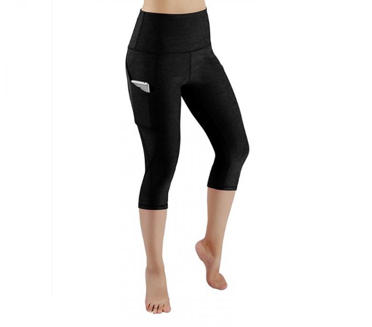 ododos high waist out pocket yoga pants tummy control