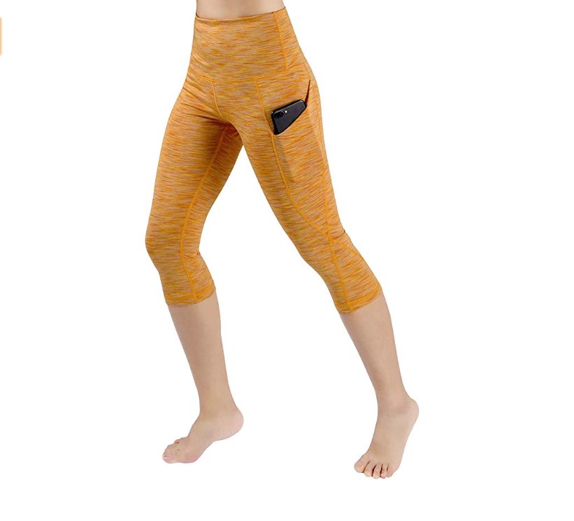ododos high waist out pocket yoga pants tummy control