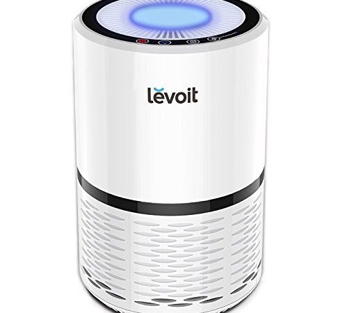 LEVOIT LV-H132 Purifier with True HEPA Filter, Odor Allergies Eliminator for Smokers, Smoke, Dust, Mold, Home and Pets, Air Cleaner with Optional Night Light, US-120V, 2-Year Warranty, 1 Pack White