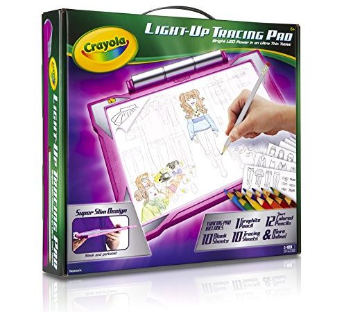 Crayola Light-up Tracing Pad Pink, Coloring Board for Kids, Valentine's Day Gift for Kids, Ages 6, 7, 8, 9,10