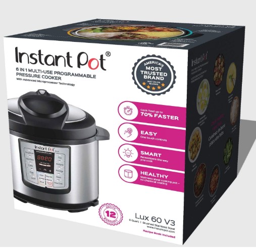 instant pot max 6 quart programmable pressure cooker
