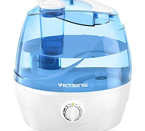 VicTsing Cool Mist Humidifier, Ultrasonic Humidifiers for Bedroom Baby, Premium Humidifying Unit with Whisper-Quiet Operation, Auto Shut-Off, Anti-Slip Handle, 12-24 Hours Working Time