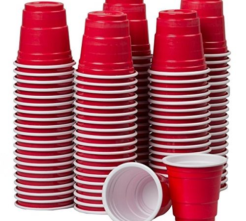 2oz Mini Red Solo Cups – 120 Count – Disposable Tiny Shot Glasses & Party Shooters – Great for Alcohol Tasting, Tailgates,...