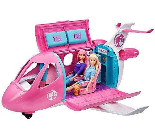 Barbie Dreamplane Transforming Playset with Reclining Seats and Working Overhead Compartments, Plus 15+ Pieces Including a...