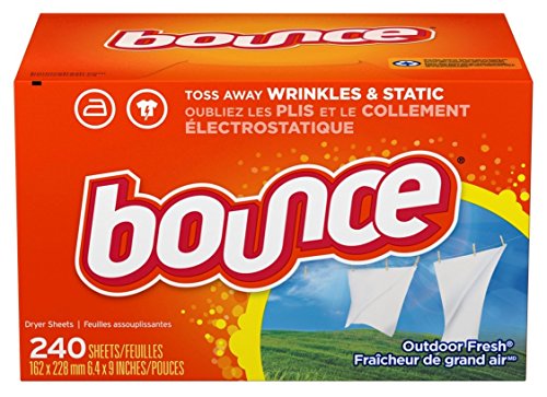 Bounce Dryer Sheets Laundry Fabric Softener, Outdoor Fresh Scent, 240 Count