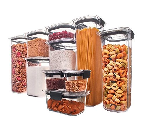 Rubbermaid Brilliance Pantry Organization & Food Storage Containers with Airtight Lids, Set of 10 (20 Pieces Total)
