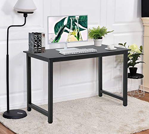 Wooden and Metal Desktop for Small Space Game Table Large Writing Corner Computer Desk Student Art Durable Simple PC Style...