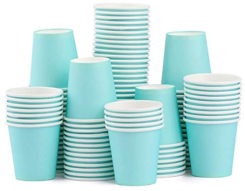 100 Pack 3 oz. Paper Cups, Paper Coffee Cups, Disposable Hot Cups for Water, Juice, Coffee or Tea, Ideal for Water Coolers,...