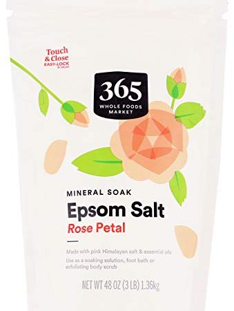 365 by Whole Food Market, Epsom Salt Mineral Soak, Rose Petal, 48 Ounce