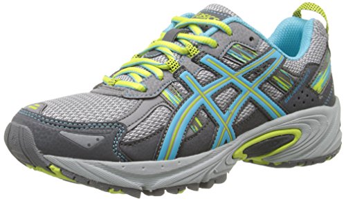 ASICS Women's Gel-Venture 5 Running Shoe, Silver Grey/Turquoise/Lime Punch, 9.5 M US