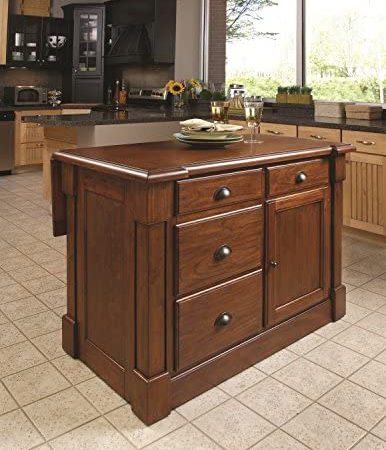 Aspen Rustic Cherry Kitchen Island by Home Styles