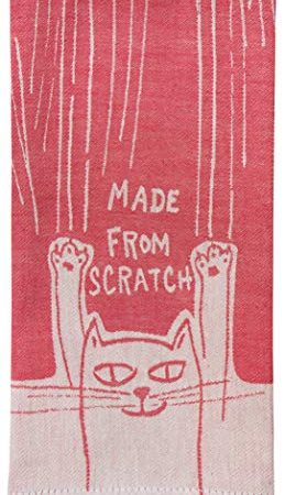 Blue Q Woven Dish Towel, Made from Scratch (Clawing cat) Funny, Functional and Fabulous, 100% Cotton, Soft, Super-Absorbent,...