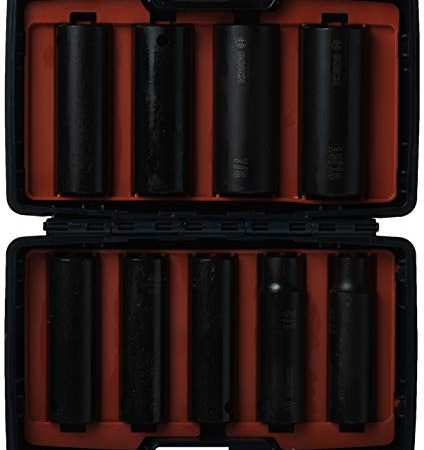 Bosch 27286 1/2-Inch Deep Well Socket Set, 9-Piece