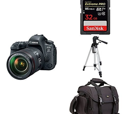 Canon EOS 6D Mark II Digital SLR Camera with EF 24-105mm USM Lens + Accessory Bundle