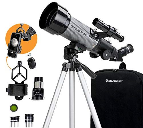 Celestron - 70mm Travel Scope DX - Portable Refractor Telescope - Fully-Coated Glass Optics - Ideal Telescope for Beginners -...
