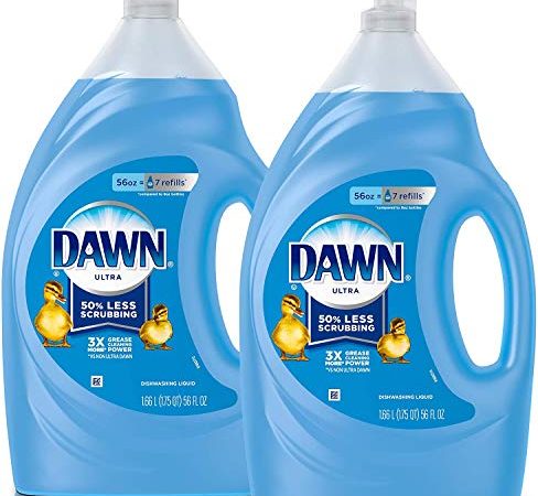 Dawn Dish Soap Ultra Dishwashing Liquid, Dish Soap Refill, Original Scent, 2 Count, 56 oz (Packaging May Vary)