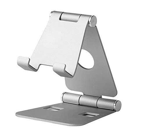 Double Adjustable Cell Phone Stand, 2019 New Style Smartphone Tablet Stand, Dual Foldable Phone Holder, Desk...