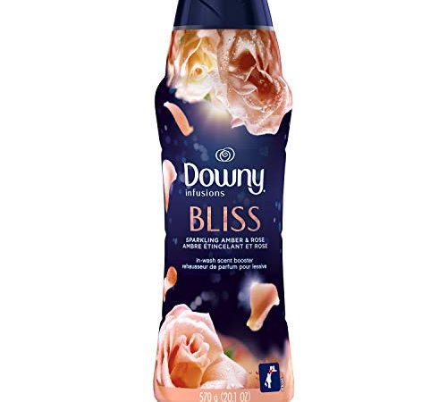 Downy Infusions in-Wash Scent Booster Beads, Bliss, Sparkling Amber & Rose, 20.1 Oz