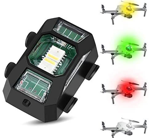 Drone Strobe Lights,Anti-Collision Drone Lighting with 4 Colors,Rechargable LED Night Flight Signal Flashing Light for DJI...