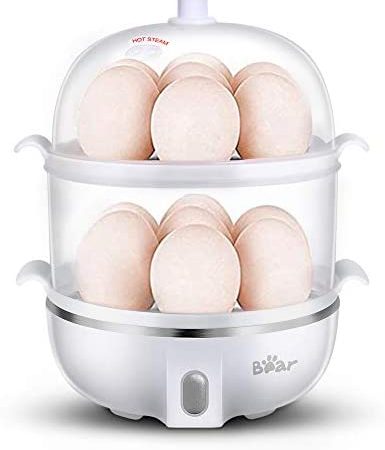 Egg Cooker, Bear 14 Egg Capacity Hard Boiled Egg Cooker, Rapid Electric Egg Boiler Maker & Poacher for Hard Boiled Scrambled...