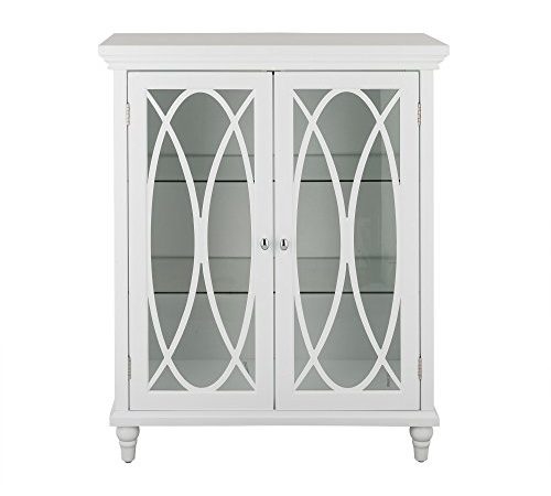 Elegant Home Fashions Florence 2 Door Floor Cabinet in White