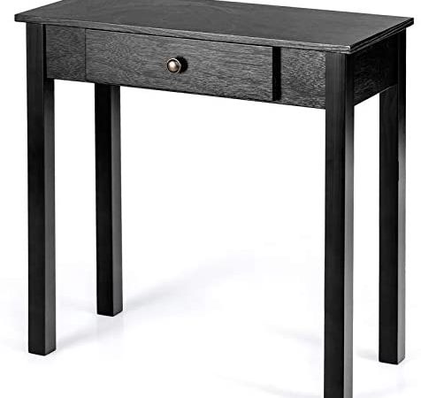 Giantex Console Table with Drawer and Solid Wood Legs Accent Table for Living Room, Bedroom Hallway,Small Space Simple and...