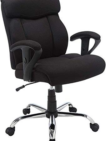 Go Deep 365 High Big Tall Fabric Office Chair, Rolling Swivel Chair Adjustable Computer Chair with Lumbar Support Ergonomic...