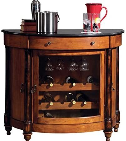 Howard Miller Merton Wine and Bar Storage Console 547-300 – Moderately Distressed Wooden Furniture