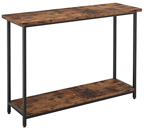 IRONCK Vintage Console Table for Entryway, Entry Table with Shelf, Sofa Side Table for Entryway Living Room, Industrial Home...