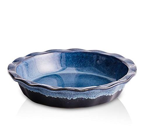 KOOV Ceramic Pie Pan, 9 Inches Pie Plate, Pie Dish for Dessert Kitchen, Round Baking Dish Pan for Dinner, Wrapping Upgrade,...