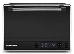 KitchenAid KCO255BM Dual Convection Countertop Toaster Oven, 12 preset cooking functions to roast, bake, fry meals, desserts,...