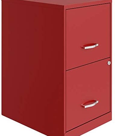Lorell SOHO Lateral File, Red