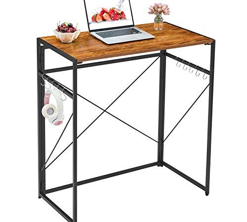 Mr IRONSTONE 31.5” Folding Computer Desk, High Table Standing Desk Workstation Easy Assembly Small Bar Table for Pub Dining...