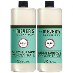 Mrs. Meyer's Clean Day Multi-Surface Cleaner Concentrate, Use to Clean Floors, Tile, Counters,Basil Scent, 32 oz- Pack of 2