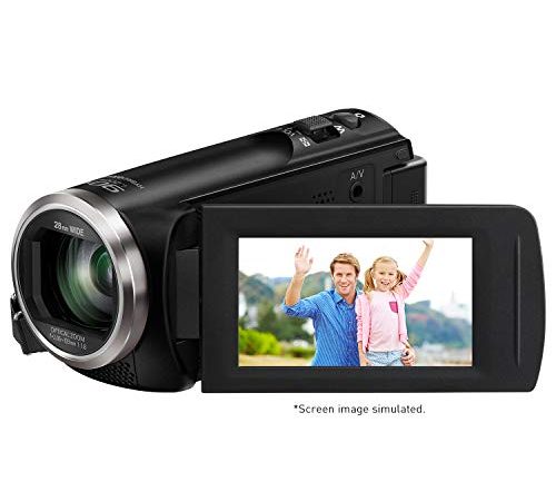 Panasonic Full HD Video Camera Camcorder HC-V180K, 50X Optical Zoom, 1/5.8-Inch BSI Sensor, Touch Enabled 2.7-Inch LCD...