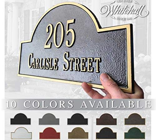 Personalized Cast Metal Address plaque with Arch top (Large Option). Display Your Address and Street Name. Custom House...