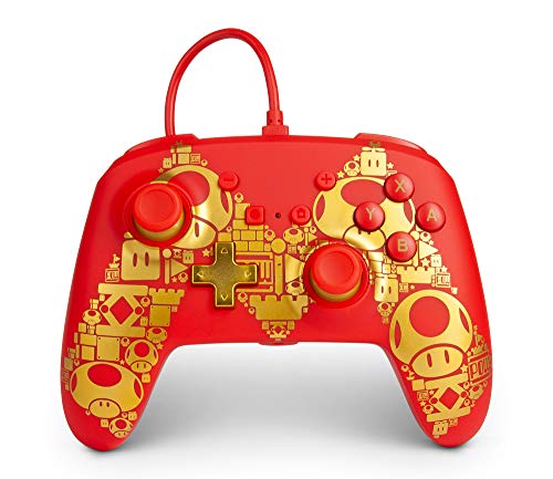 PowerA Enhanced Wired Controller for Nintendo Switch - Golden M, Gamepad, Wired Video Game Controller, Gaming Controller -...