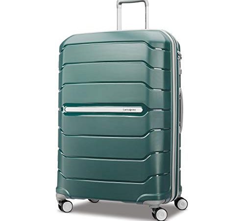 Samsonite Freeform Hardside Expandable with Double Spinner Wheels, Sage Green, Checked-Large 28-Inch