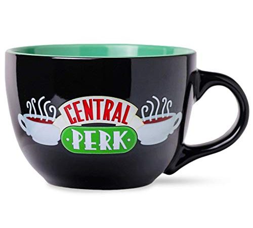 Silver Buffalo Friends Central Perk Oversized Ceramic Coffee Mug for Cappuccino, Latte, Hot Cocoa, Soup Mug or Cereal, 24 Oz,...