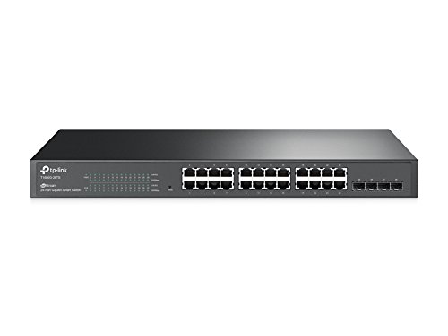 TP-Link 24 Port Gigabit Switch | Smart Managed Switch w/ 4 SFP Slots | Rackmount | Limited Lifetime Protection | Support...