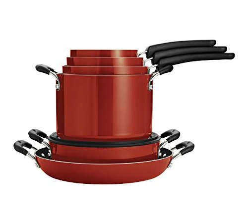 Tramontina Nesting 11 Pc Nonstick Cookware Set - Red - 80156/042DS