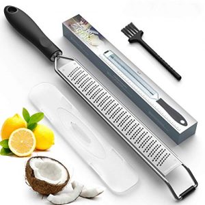 Updated 2021 Version Lemon Zester & Cheese Grater – Premium Stainless Steel - A Sharp Kitchen Tool for Ginger, Garlic,...