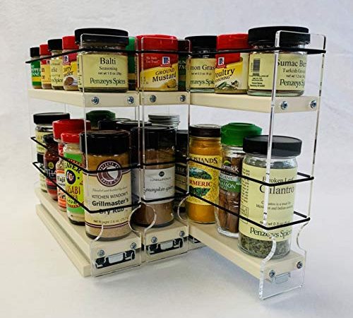 Vertical Spice - 222x1.5x11 DC - Spice Rack - 3 Drawers - 15 Regular/15 Half-size Capacity - Cabinet Mounted