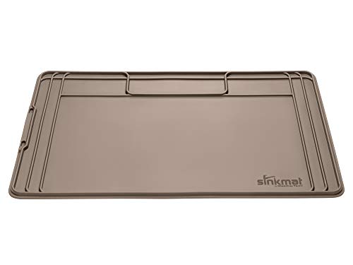 WeatherTech Under The Sink Mat 1 Gallon Waterproof Cabinet Liner Protector for Kitchen and Bathroom - 34" x 22” Tan SinkMat