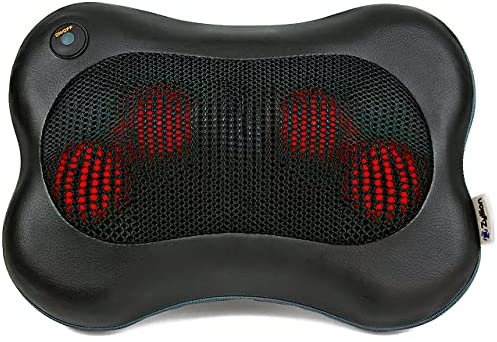 Zyllion Shiatsu Back and Neck Massager - Kneading Massage Pillow with Heat for Shoulders, Calf, Legs, Feet, Hands, Home,...