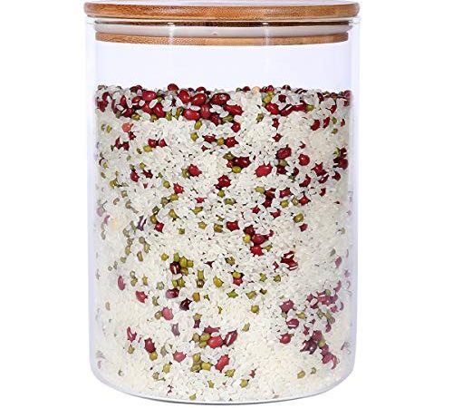 copdrel Large Glass Food Storage Container, 108 OZ (3200ml) Glass Food Canister with Airtight Bamboo Lids for Your Pantry,...