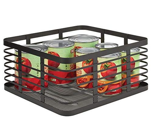 mDesign Modern Decor Metal Wire Food Organizer Storage Bin Baskets for Kitchen Cabinets, Pantry, Bathroom, Laundry Room,...