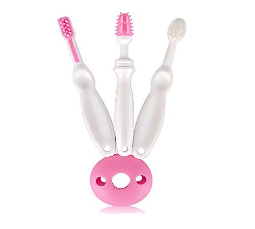 3Stage Baby Growing Toothbrush & Gums Massage Oral Care Set for Toddler Infant Kids,Soft Bristles & Non-Slip Hand Grip &...