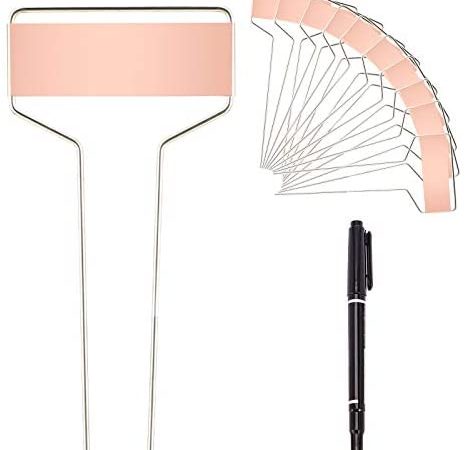 AIEX 20Pcs Metal Plant Labels High Copper Plant Tags Durable Garden Plant Markers for Garden Potted...