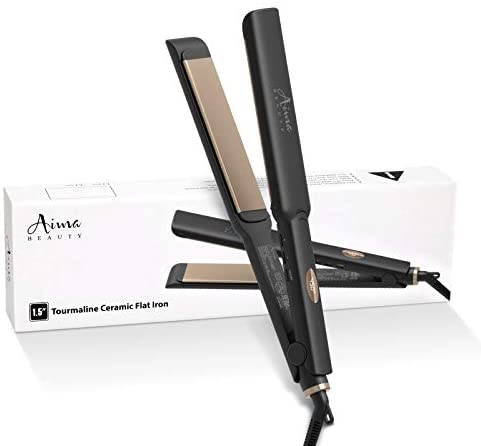 Aima Beauty Hair Straightener, 1.5 inch Extra Wide Flat Iron with 3D Floating Ceramic Coating Plates...